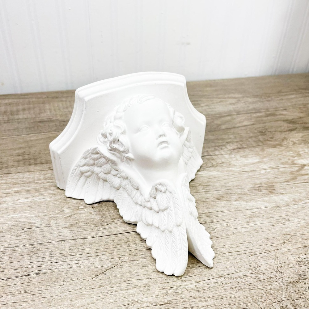 Vintage Cherub Shelf Set: Mid-Century Modern Angel Decor